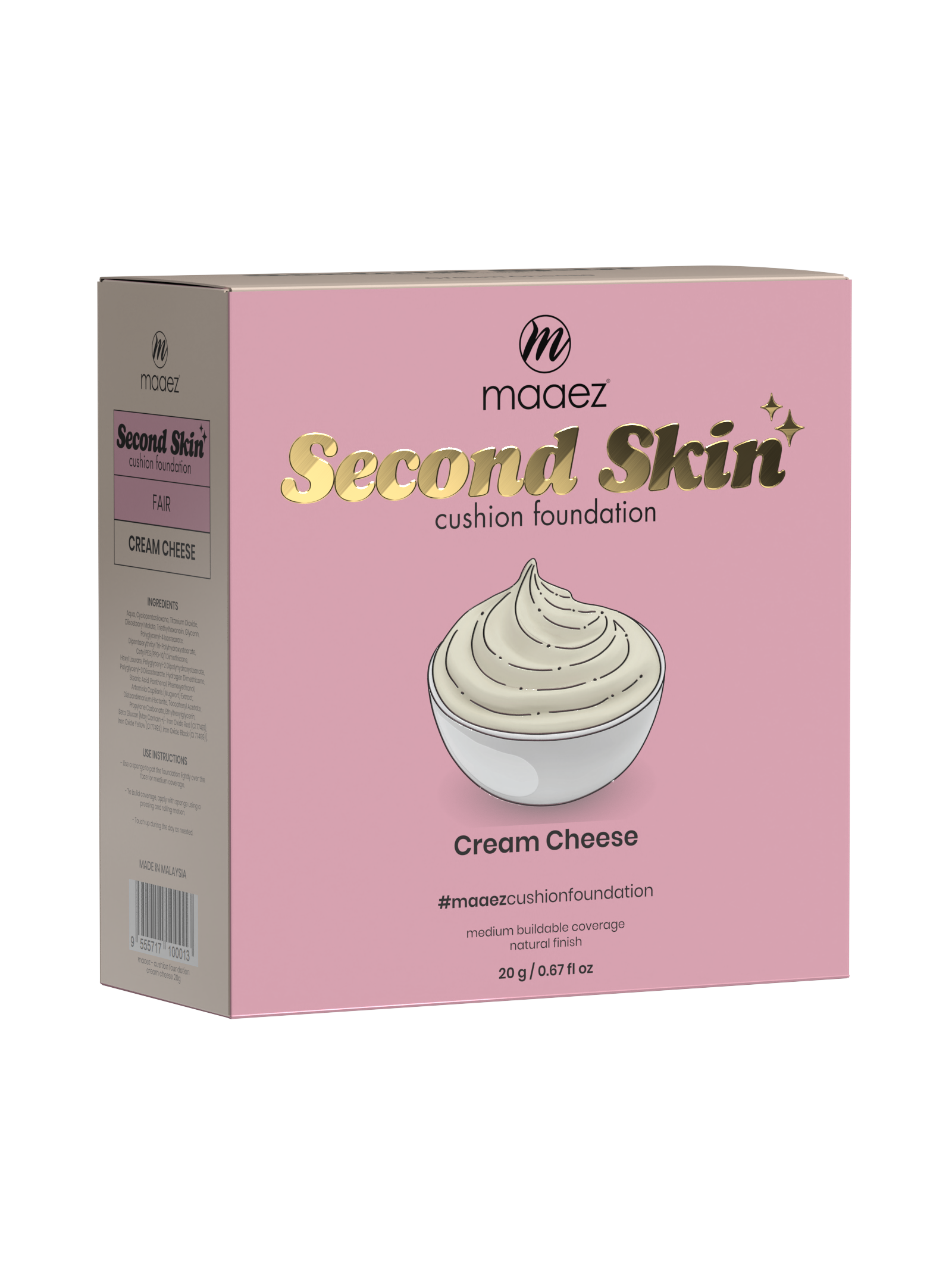 Maaez - Bedak Asas Kusyen | Cushion Foundation (Second Skin) (Cream Cheese)